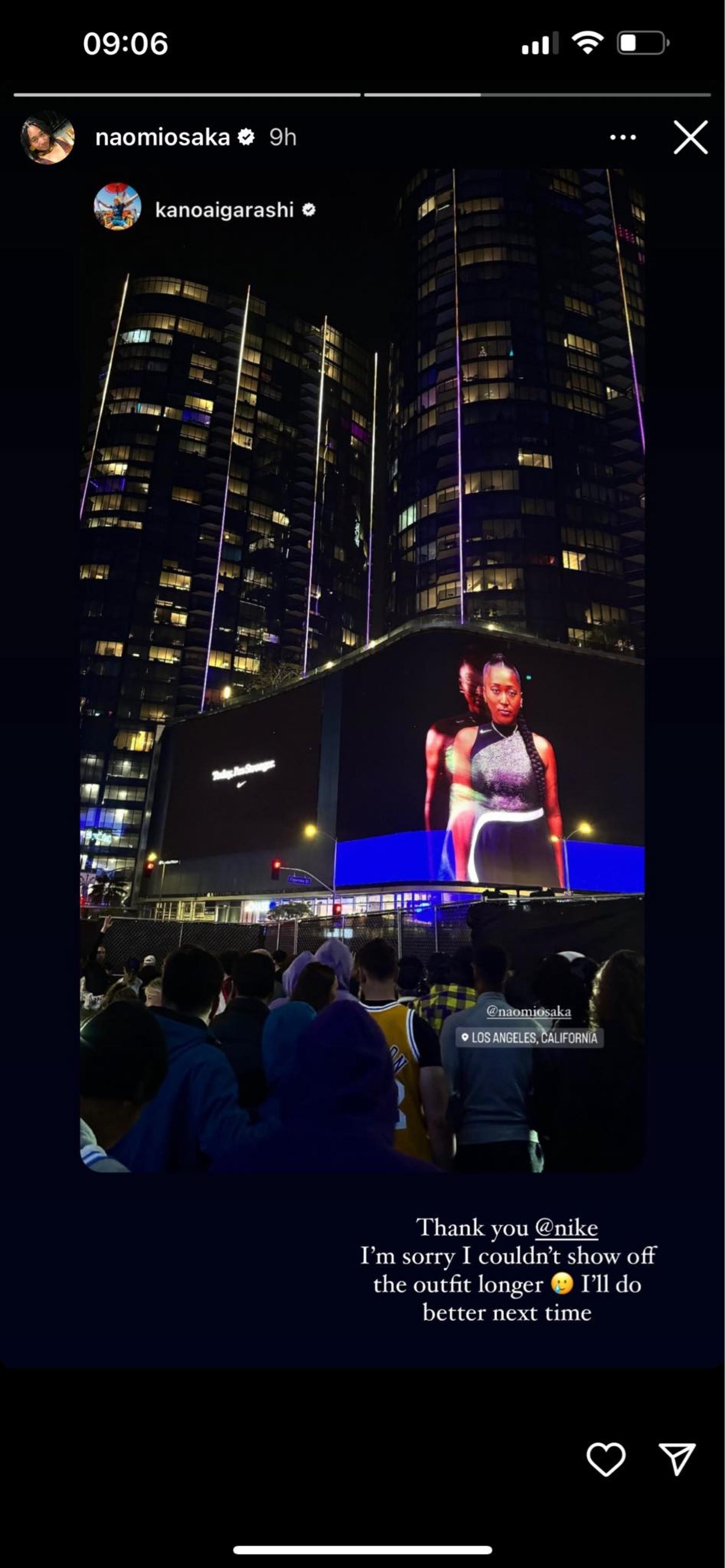 Naomi Osaka Nike billboard 