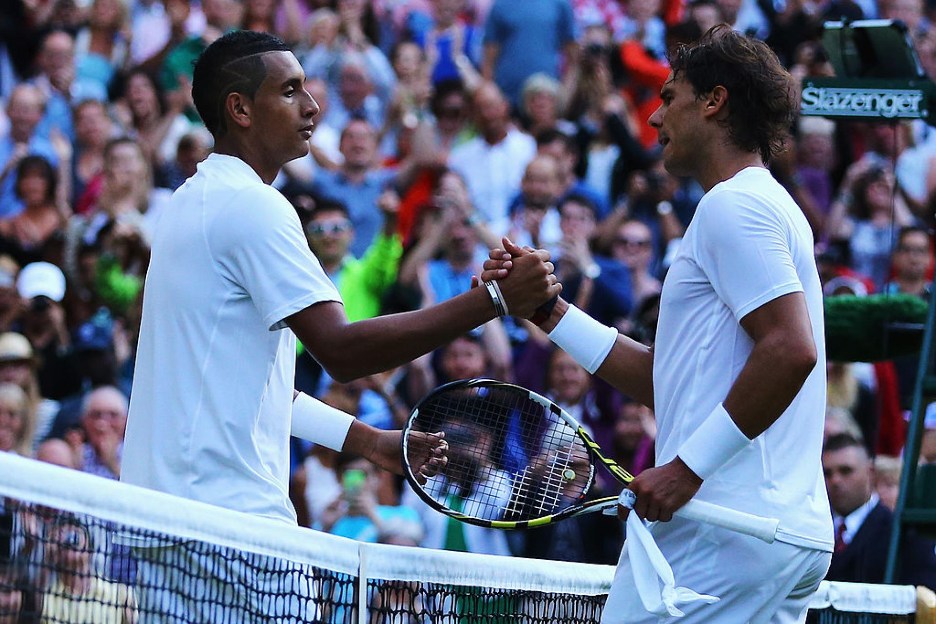 Nick Kyrgios and Rafael Nadal