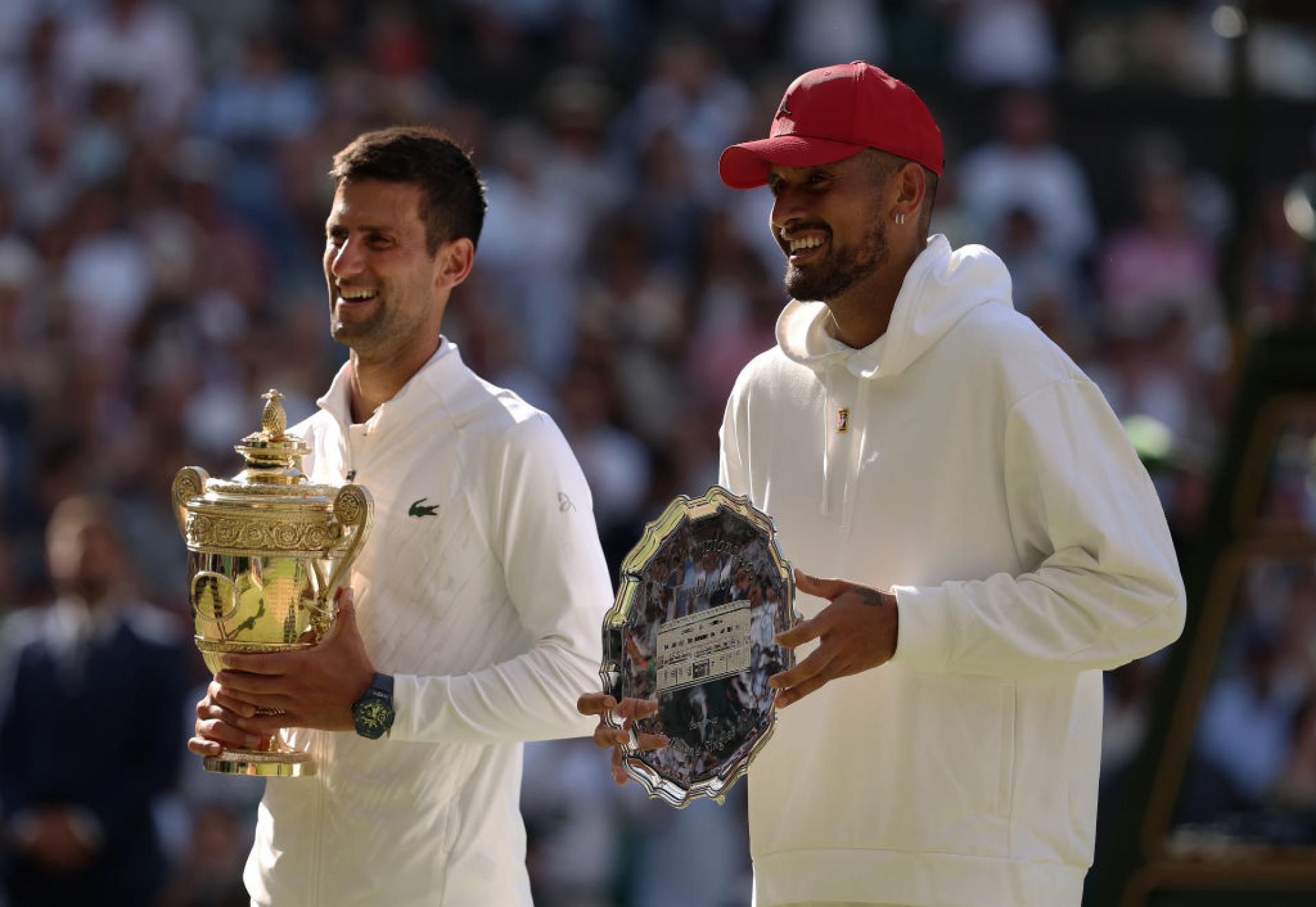 Nick Kyrgios and Novak Djokovic