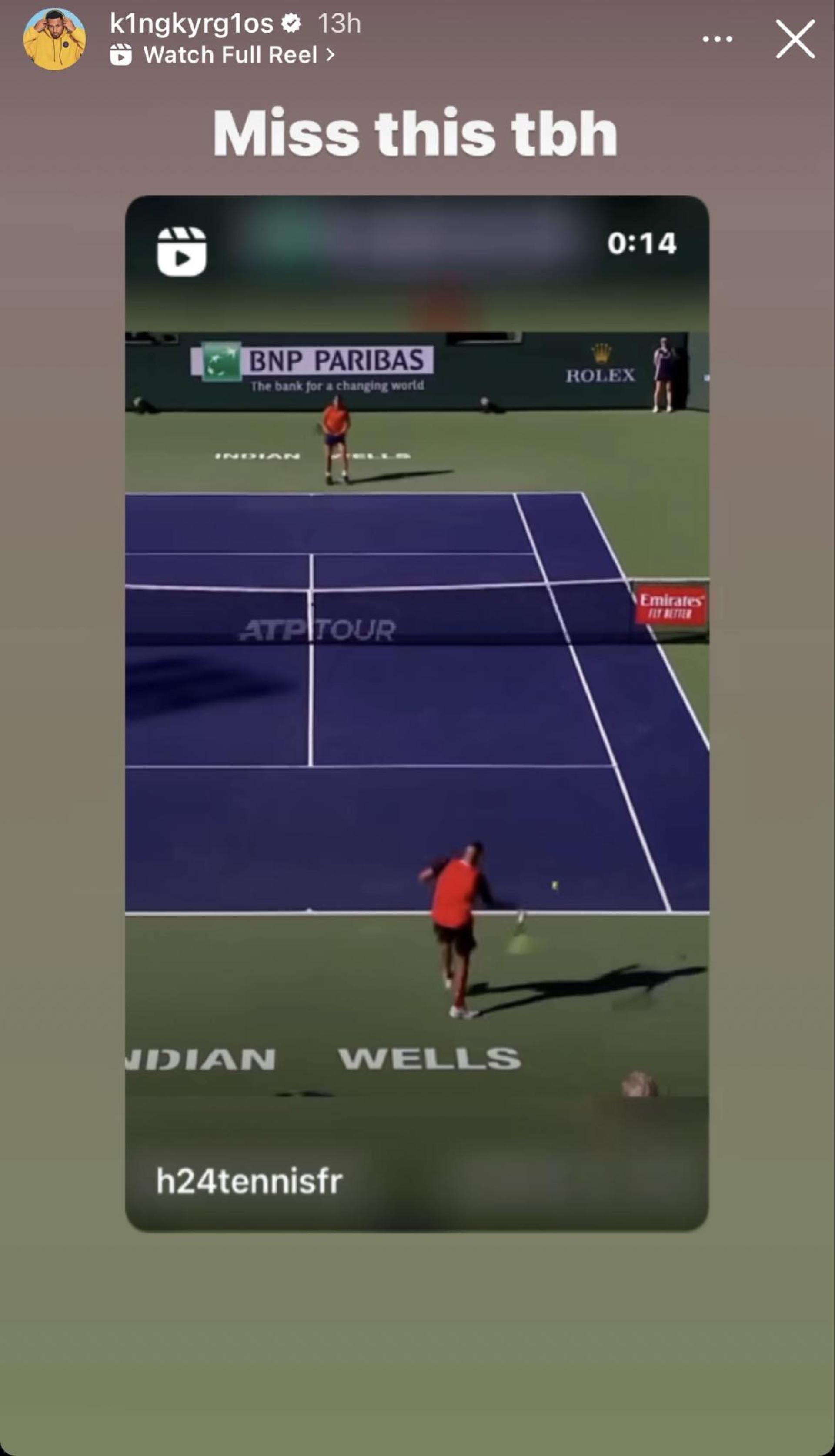 Nick Kyrgios - Rafael Nadal Indian Wells match