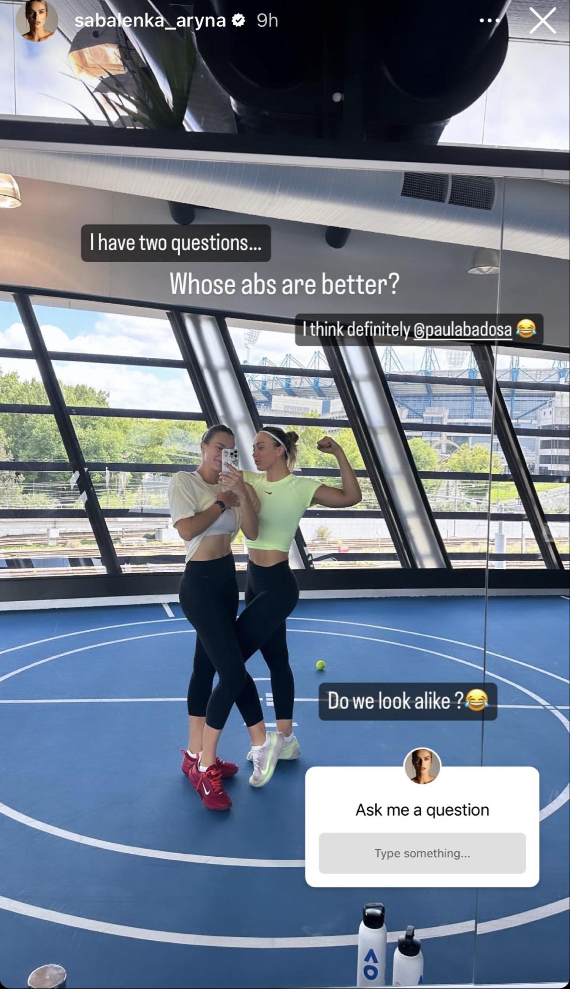 Aryna Sabalenka and Paula Badosa