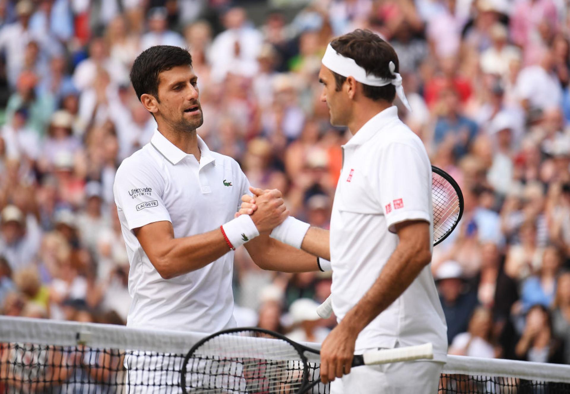 Novak Djokovic and Roger Federer