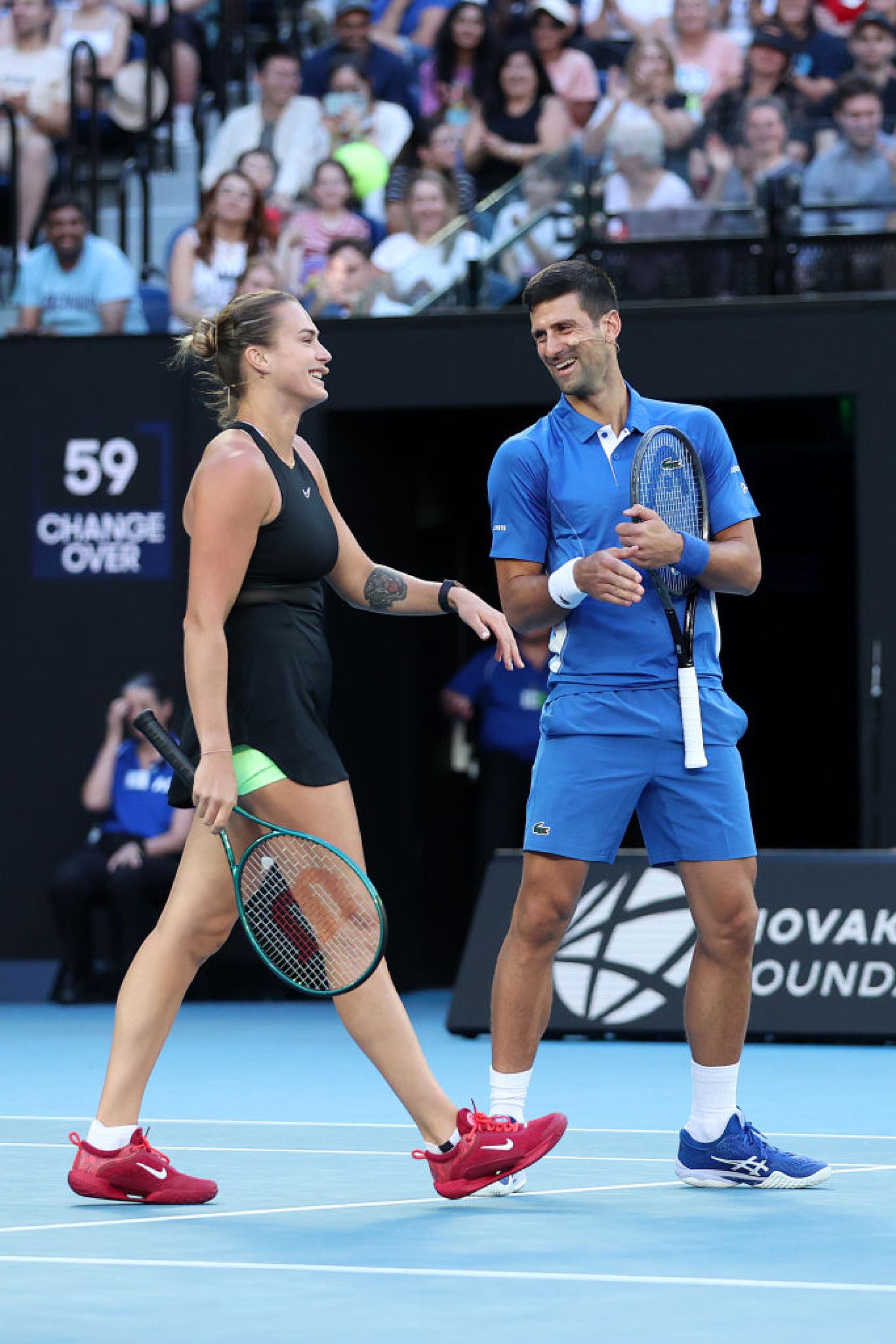 Aryna Sabalenka and Novak Djokovic