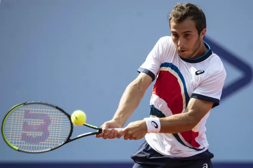 Hugo Gaston reacts to stunning No. 4 seed Cristian Garin in Gstaad 