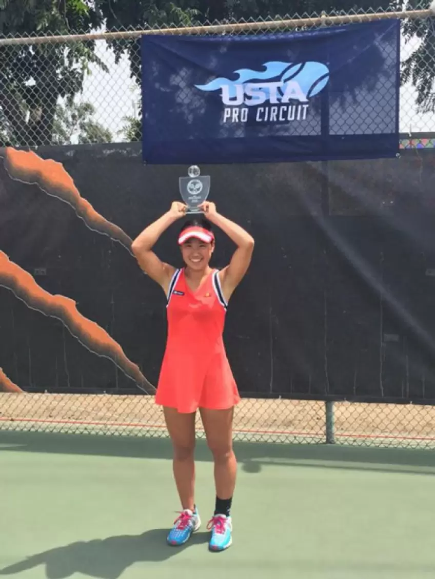 JAPAN&acuteS NAO HIBINO WINS USTA STOCKTON CHALLENGER SINGLES TITLE OVER AN-SOPHIE MESTACH OF BELGIUM