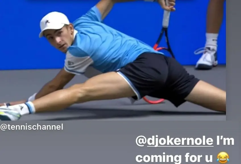 Matteo Arnaldi challenges Novak Djokovic with his viral Spider-Man shot