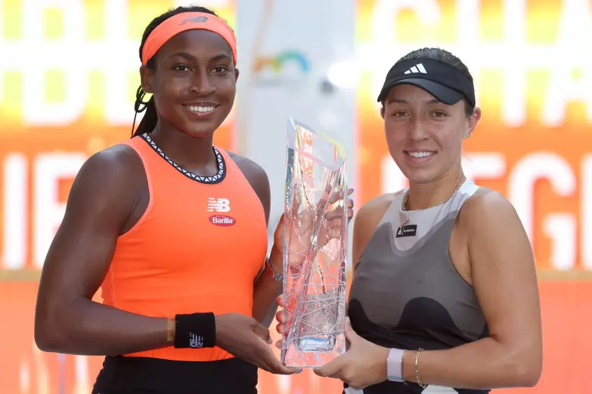 Miami: Cori Gauff, Jessica Pegula survive first set scare to win doubles title 