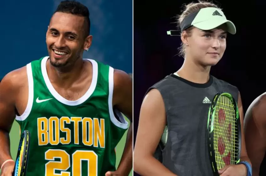 Nick Kyrgios and Anna Kalinskaya Watch the NBA Together