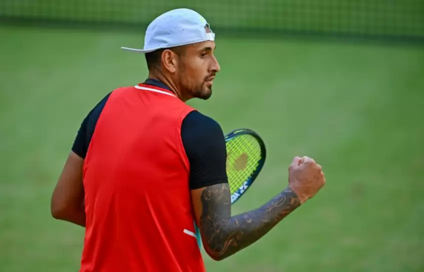 Nick Kyrgios reacts to surviving scare in Mallorca opener 