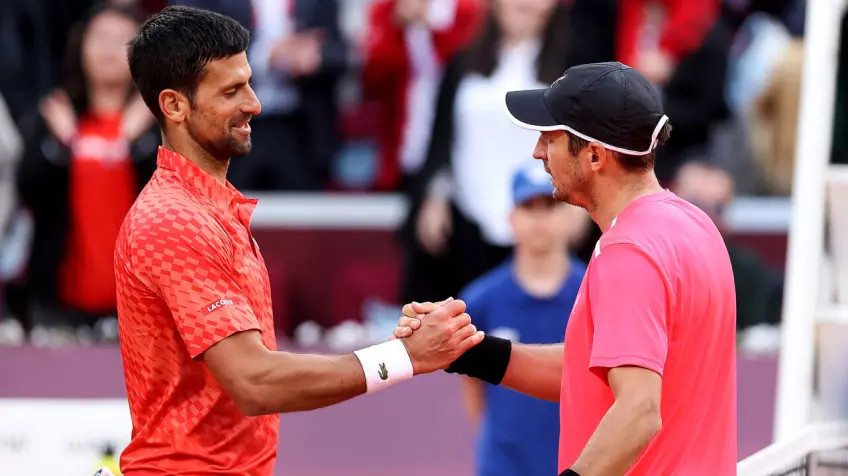 Novak Djokovic congratulates Dusan Lajovic on winning Banja Luka title 