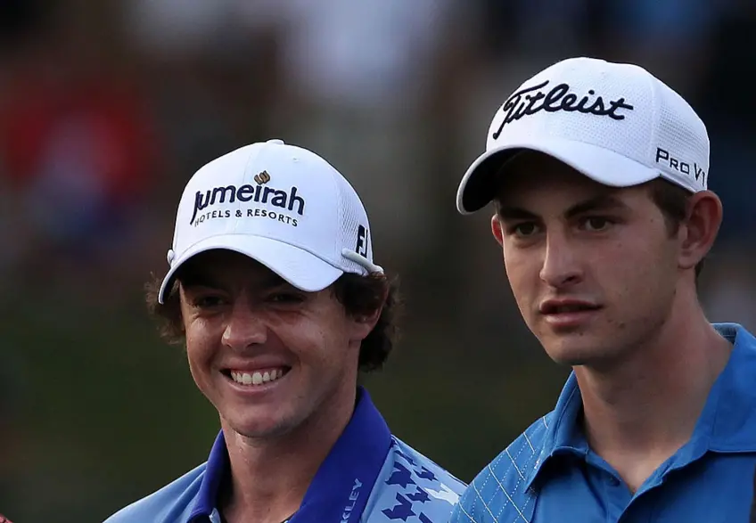 Patrick Cantlay reacts to Rory McIlroy's insults