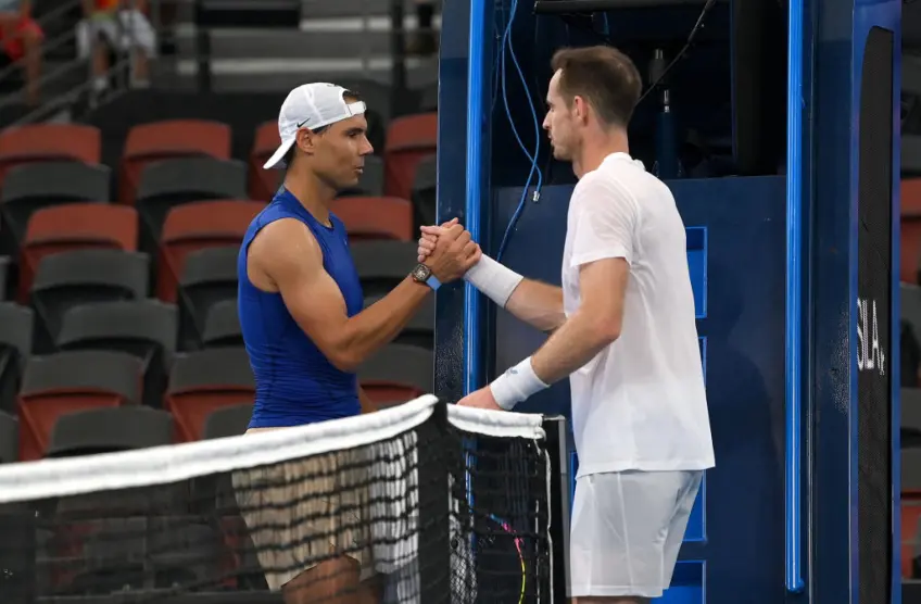 Rafael Nadal shares message after practice with old rival Andy Murray in Brisbane