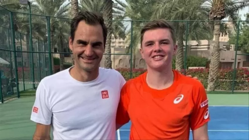 Rising Swiss star Dominic Stricker shares thoughts on practicing with Roger Federer