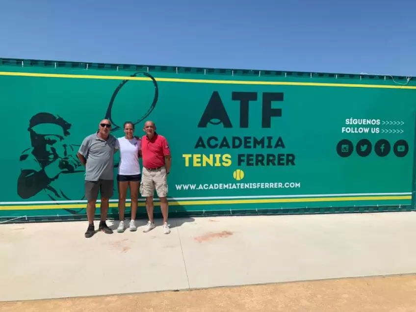Top French junior Diane Parry trains at the Ferrer Tennis Academy
