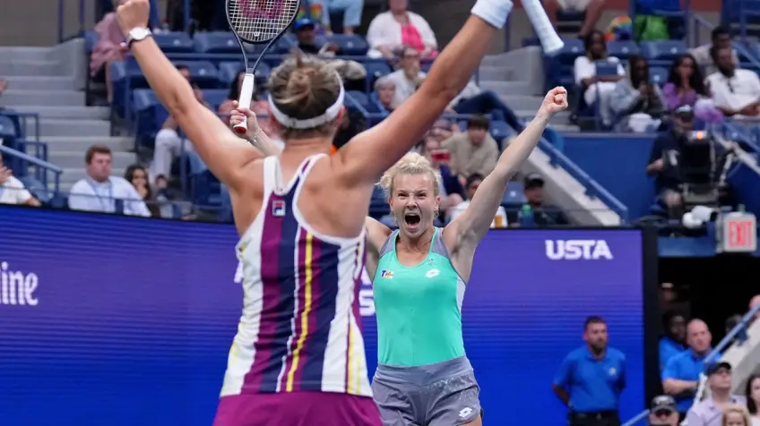 US Open: Barbora Krejcikova, Katerina Siniakova win doubles title after big comeback
