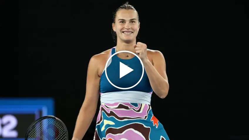Australian Open: Aryna Sabalenka in the final, the match point against Magda Linette
