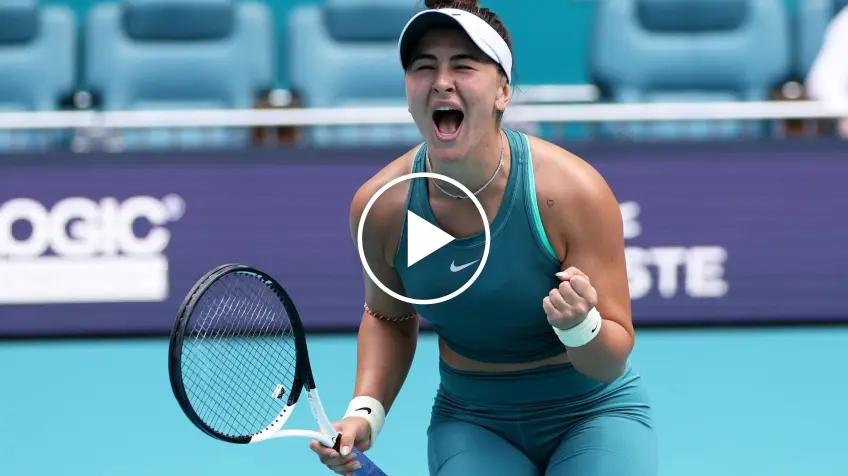 Miami Open: Bianca Andreescu defeated Sofia Kenin, the Highlights