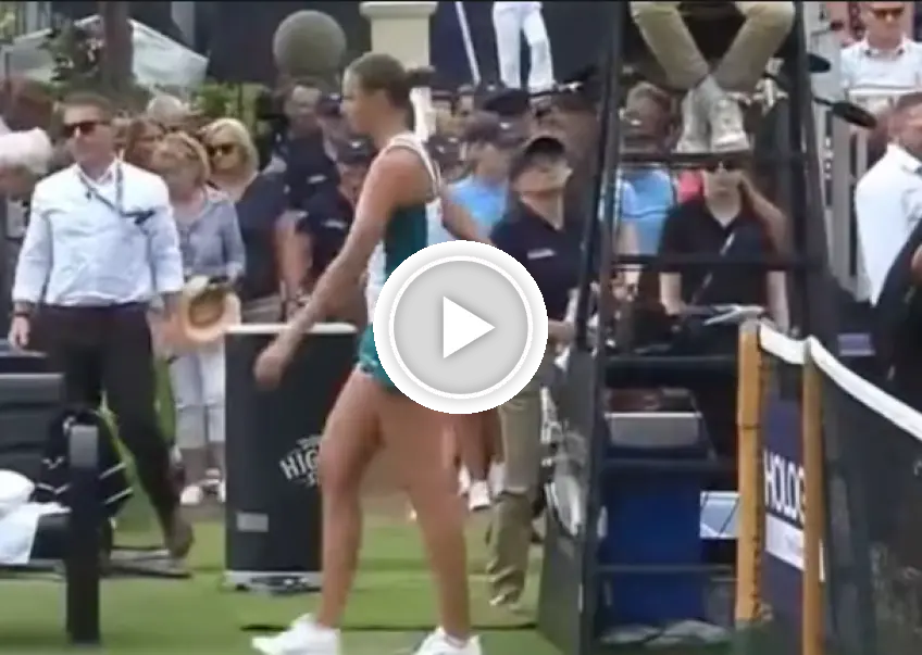 WTA Eastbourne: Karolina Pliskova is a fury against the umpire!