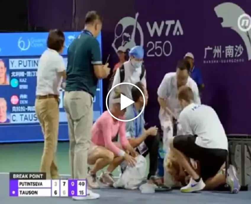 Shock in Guangzhou: Clara Tauson collapses and leaves on wheels