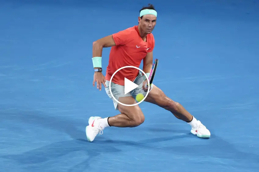 Brisbane crows 'rub eyes' for Rafael Nadal's no-look smash