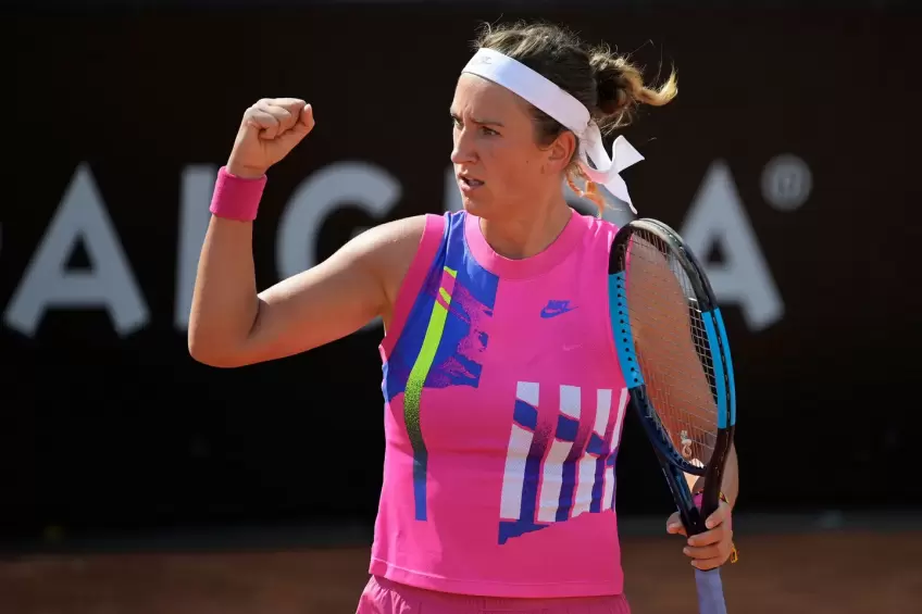 Victoria Azarenka reacts to destroying Viktorija Golubic in Rome opener