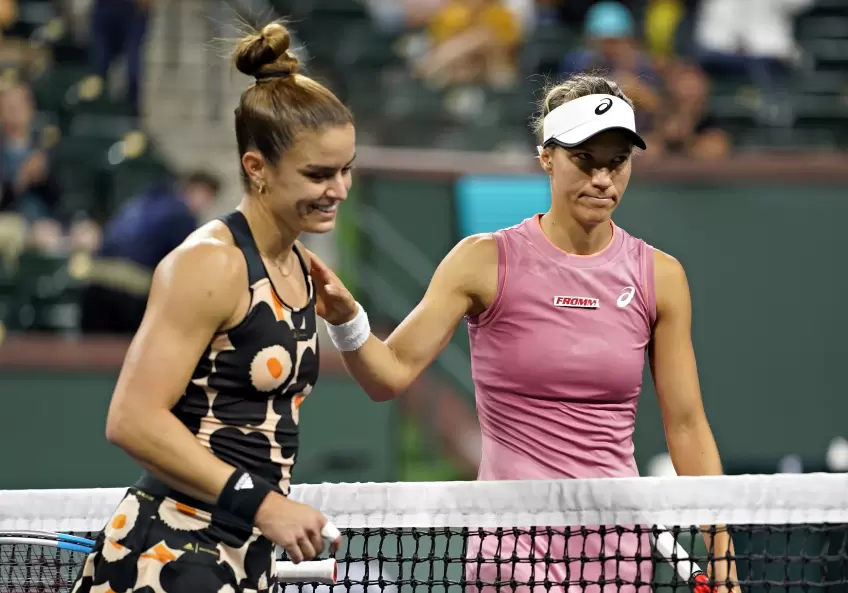 Viktorija Golubic reacts to stunning Maria Sakkari in Indian Wells 